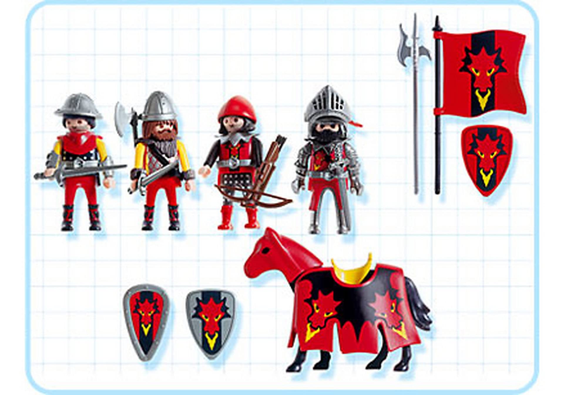 PLAYMOBIL 3319 Dragon Knight with Entourage: Amazon.de: Toys